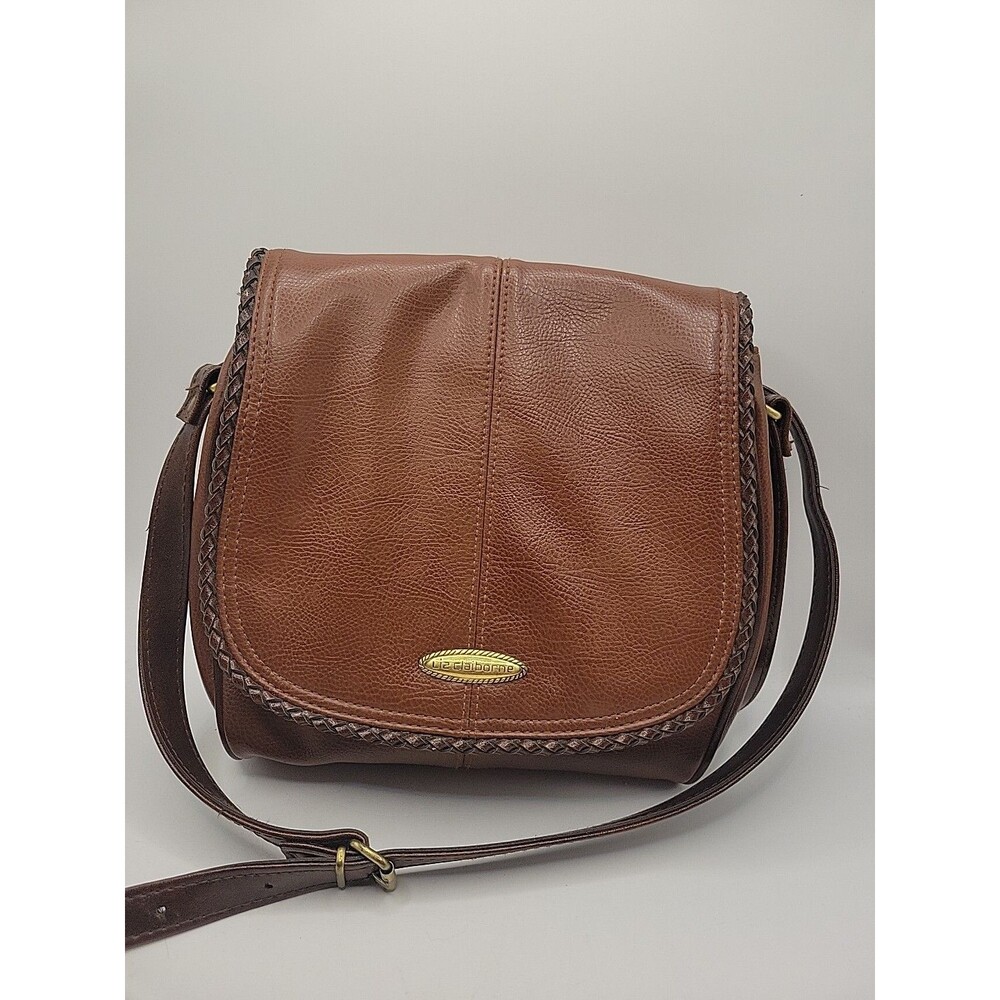 Vintage Liz Claiborne Women's Medium Crossbody Bag  Purse Brown Adjustable Strap